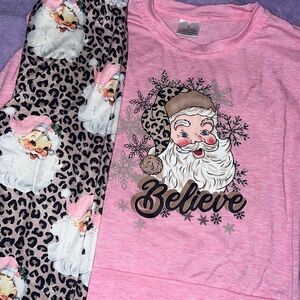 Sparkle in Pink 4-5T Santa outfit